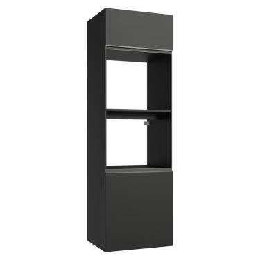Imagem de Torre Quente 60 cm 2 Portas 2 Nichos Suspenso Preto Nice Madesa