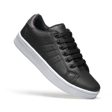 Imagem de Tênis Feminino Branco Casual Para Dia a Dia Clássico Leve Confortável Macio Básico-Feminino