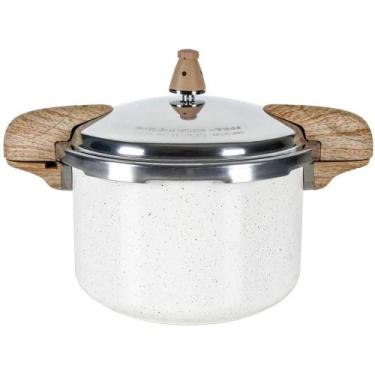 Imagem de Panela de Pressão Ceramic Life Pressure 5,4 L Vanilla Brinox