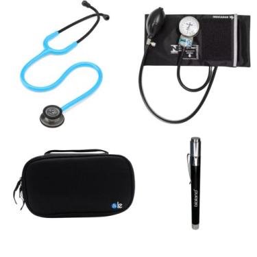 Imagem de Kit Estetoscopio Littmann + esfigmo + case + Laterna - Cores Variadas 
