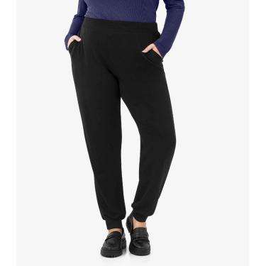 Imagem de Calça Jogger Feminina Plus Size Secret Glam Preto-Feminino