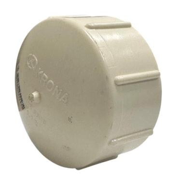 Imagem de Kit 10un Conexao Caps Pvc Branca Rosca 50mm 1.1/2" - Krona
