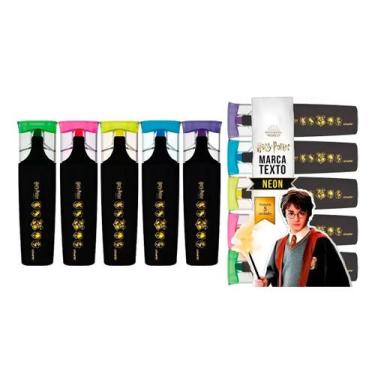 Imagem de Kit Marca Texto Harry Potter Neon 5 Cores Leo&Leo Original - LEONORA