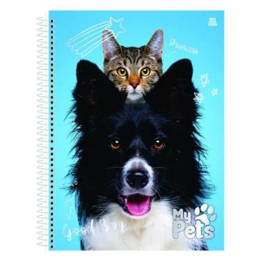Imagem de Caderno Universitário Espiral My Pets Animativa Estampa 3 10 Matérias Capa Dura 160 Folhas Tamanho 200X275MM