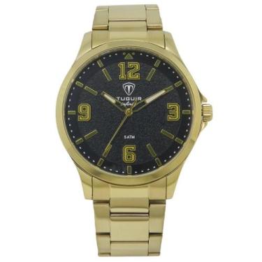 Imagem de Relógio Masculino de Aço Tuguir Analógico Infinity TGI37239 Dourado e 
