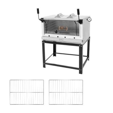 Imagem de Forno Gás Industrial Infravermelho Refratária Roma Inox 90 Firiv90 + 2 Grades Extras -...