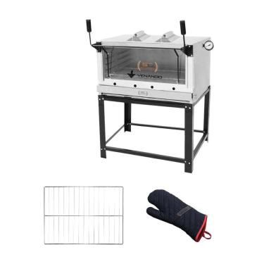 Imagem de Forno Gás Industrial Infra Refratária Roma Inox 90 Firiv90 + 1 Grade Extra + Luva Térmi...