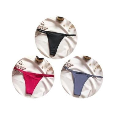 Imagem de Conjunto De Biquíni Sexy De Cintura Baixa Para Mulheres, Calcinhas T-b