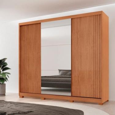 Imagem de Guarda-roupa Casal 100% Mdf 3 Portas de Correr 2 Gavetas com Pés e Esp