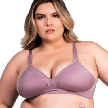 Imagem de Sutiã de lingerie cobertura total sem bojo elegance duloren, Berinjela