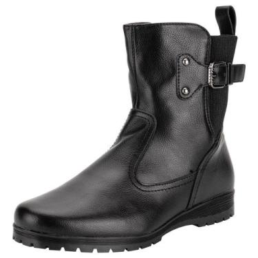 Imagem de Bota feminina cano baixo mooncity 71128, Preto, 37