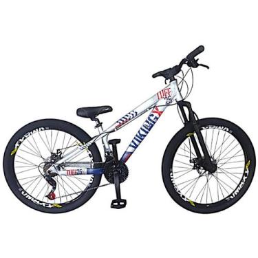 Imagem de BICICLETA VIKING-X TUFF 25 - ARO 26 - 21v, Prata, Azul, Vermelho, UNI