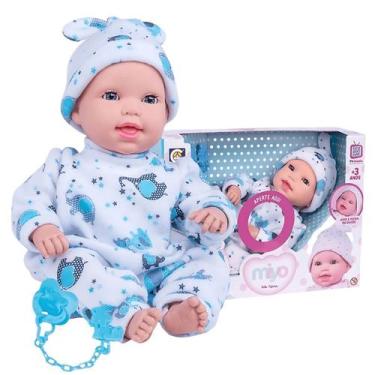 Imagem de Boneca Miyo Menino com Pijaminha e Sons de Bebê - Cotiplás