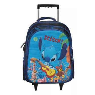 Imagem de Mochila Infantil De Rodinhas Stitch Estampa Alto Relevo - Plike