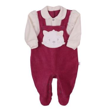 Imagem de Macacão Longo Bebê Menina Le Bhua / Paraiso Plush Cotelê 460 - Le Bhua