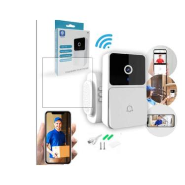 Imagem de Campainha sem fio com camera wifi inteligente interfone v380 pro