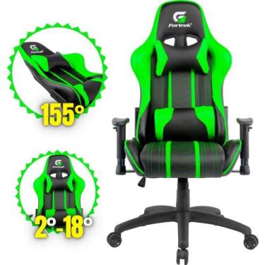 Imagem de Cadeira Gamer Giratória Ergonomica Escritório Confortável Cor Preta e 