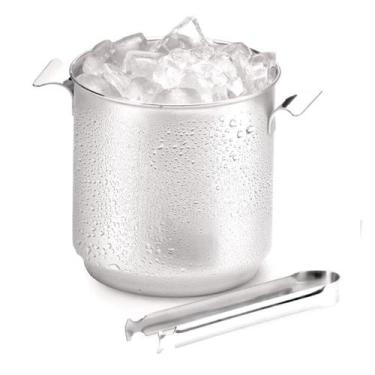 Imagem de Balde Para Gelo Inox Champanheira 1,3 Litros Com Pinça Bar - Formainox