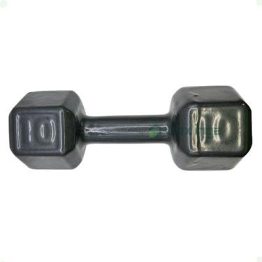 Imagem de Halter Sextavado Emborrachado - 10 Kg - 2M FITNESS