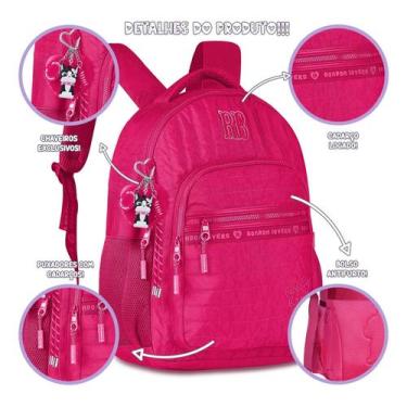Imagem de Kit Mochila Lancheira Estojo Rb Rebecca Bonbon Lançamento Rosa 27001