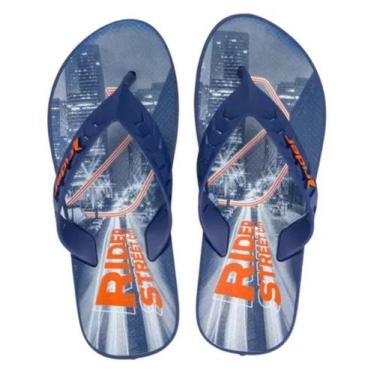 Imagem de Chinelo Masculino Rider Street City Ad 12107, Azul, Azul, Laranja, 41/