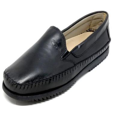 Imagem de Sapato Masculino Mocassim Casual Dock Sider Slip On Bertoni Couro Pret