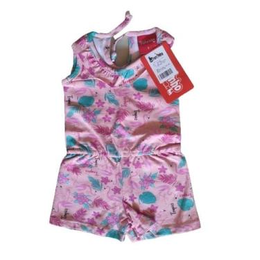 Imagem de Macacão bebê verão - roupa de bebê - maternidade - Trenzinho, Flamingo