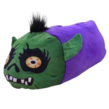 Imagem de Pantufa Pelúcia Zombi Europa 682 Zumbi, Roxo, Verde, 34