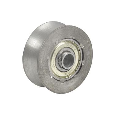 Imagem de Roldana para Portão Deslizante 100mm Tubo Galvanizado Ferro Fundido Suporta Até 90kg Fundição Petrópolis