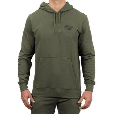 Imagem de Moletom RVCA Canguru Paint Supply WT23 Masculino Verde, G, Camarone