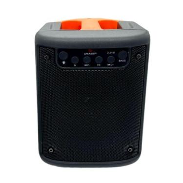 Imagem de Rádio Grasep Portátil Recarregável Entrada Microfone Luz LED