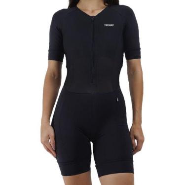 Imagem de Macaquinho Triathlon Triway Sports Sprint Black Feminino -, Preto, P
