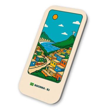 Imagem de Imã de Geladeira Souvenir Rocinha Rio de Janeiro 3x6cm - M-Planner