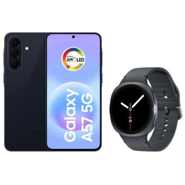 Imagem de Smartphone Samsung Galaxy A57 256GB Azul Escuro - 5G + Smartwatch Gala