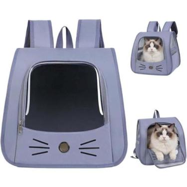 Imagem de Mochila de Transporte Pet Panorâmica - Visor Transparente e Acesso Lat