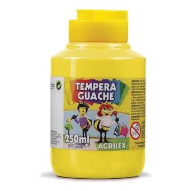 Imagem de Kit c/ 4 Tinta Tempera Guache Escolar Acrilex 250ml Cor