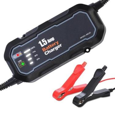 Imagem de Carregador De Bateria Automático Inteligente 12V 1500mA Com LED Para C