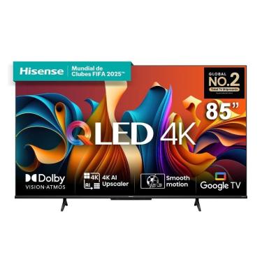 Imagem de Smart TV 85 Hisense Ultra HD 4K QLED, Google TV Com HDR10+ Preto Bivolt
