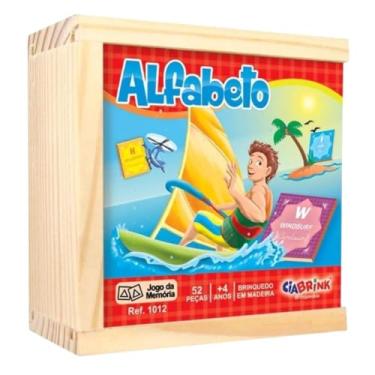 Imagem de Ciabrink Jogo da Memória Alfabetização, 52 Peças em MDF