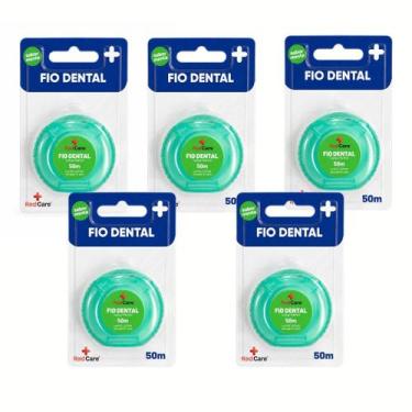 Imagem de Kit Com 5 Unidades Fio Dental Sabor Menta  Red Care  50m Menta