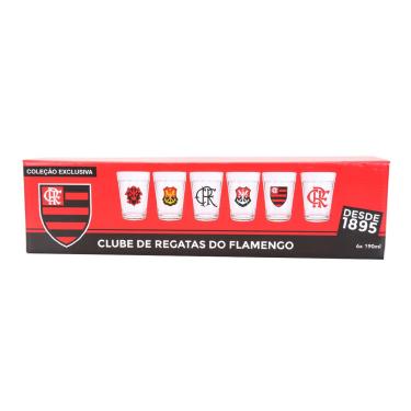 Imagem de Conjunto de Copos Americano Flamengo Allmix 190 ml - 6 Unidades-Unissex