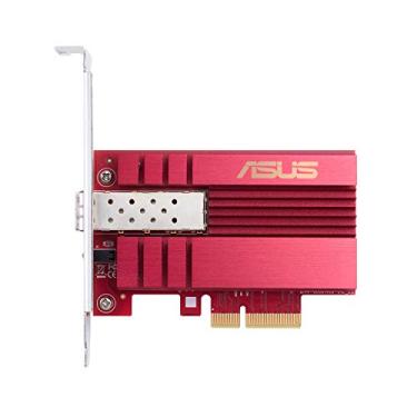 Imagem de Asus 10 Gbps Gigabit Ethernet PCI Express, adaptador de rede PCIe 2.0/3.0 X4 SFP+ placa de rede/cartão Ethernet suporta fibra óptica (XG-C100F)