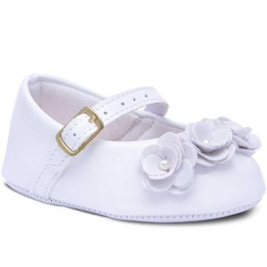Imagem de Sapatilha Bebê Menina Batizado Sapato Boneca Infantil 01.08