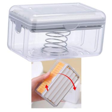 Imagem de Escova Multifuncional Saboneteira Dispenser Lavanderia Esfrega Lava Sabao Espuma Casa Limpeza Banho Roupa Banheiro