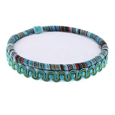 Imagem de Fenteer Bandeja de contas de tecido de madeira com miçangas e organizador de recipientes para artesanato DIY – formato redondo