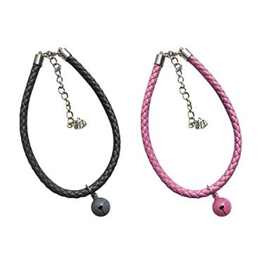 Imagem de Colar de sino de cachorro pequeno e médio porte cão gato acessório para animais de estimação coleira de cachorro com rastreador de localização (2 peças)