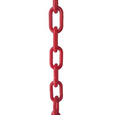 Imagem de 100 Mt Corrente Plástica Isolamento Calha Chuva Elo Pequena Vermelha