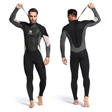 Imagem de Qudai Homens de 3mm de Volta Zip Wetsuit de Corpo Inteiro de Natação Mergulho Mergulho Terno Jumpsuit