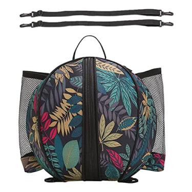 Imagem de Fancyes Mochila de, mochila de vôlei de futebol à 'água, bolsa de bola de futebol, bolsa de suporte de bola de treinamento com alça, Folha