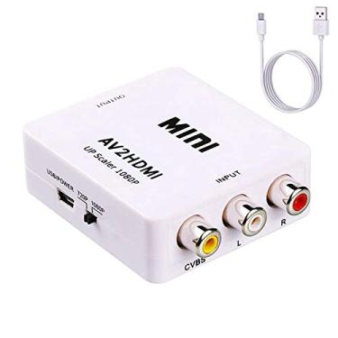 Imagem de ABLEWE Conversor RCA para HDMI, 1080p AV para HDMI RCA composto CVBS adaptador conversor de áudio e vídeo compatível com PAL/NTSC para Xbox/PS2/Wii/SNES/N64/VHS/VCR/DVD